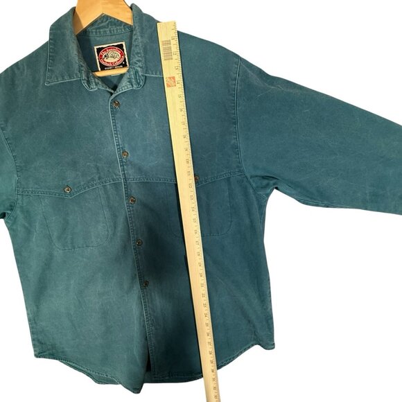 Australian Outback Collection Button Up Shirt Teal Western Thick 100% Cotton L - Picture 4 of 10